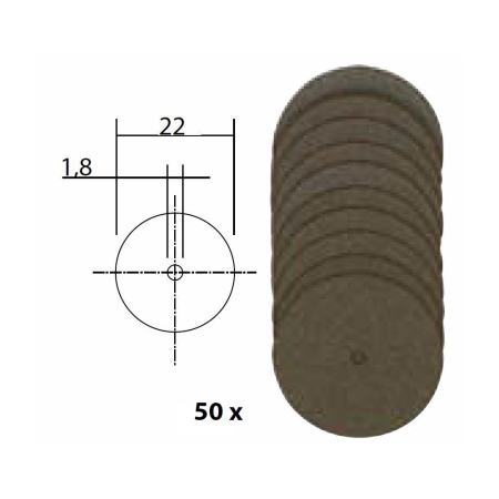 Set discuri debitoare din corindon, 22mm, 50 buc, Proxxon 28812 [1]