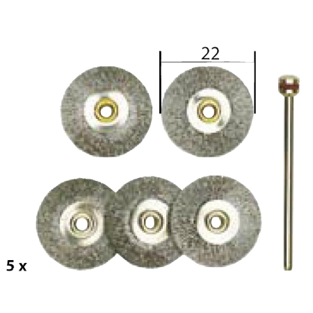 Set discuri din otel inoxidabil, 22mm, Proxxon 28956 [1]