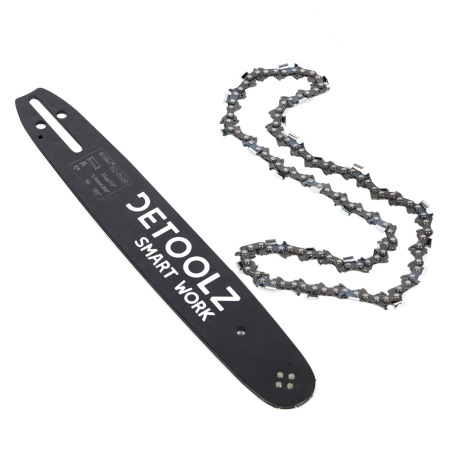 Drujbe si accesorii - Set lama si lant drujba Detoolz, lungime 13'', pas 0.325'', grosime 1.5mm, 56 pinteni, 28 dinti, full chisel