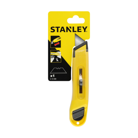 Stanley 0-10-088, Cutter cu lama retractabila, interlock, cu stocare de pana la 10 lame, 150mm + o lama trapezoidala 19x62mm [2]