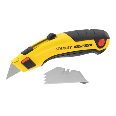 Cutite, cuttere si lame - Stanley 0-10-778, Cutter cu lama retractabila FatMax, 180mm + 5 lame trapezoidale 19mm