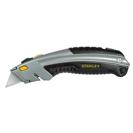 Cutite, cuttere si lame - Stanley 0-10-788, Cutter cu lama retractabila, InterLock, 180mm + 3 lame trapezoidale 19mm