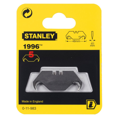 Stanley 0-11-983, Set de 5 lame tip carlig 1996 cu lungimea de 48mm [3]