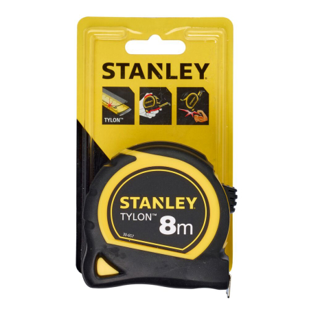 Stanley 0-30-657, ruleta Tylon 8m, tru-zero, protectie din cauciuc, anti-alunecare, 8m x 25mm, blister [3]