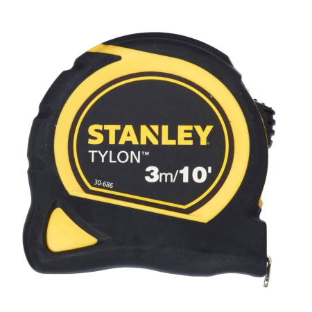 Scule de mana - Stanley 0-30-686, ruleta Tylon 3m, 10 Ft, metric-inch, protectie din cauciuc, anti-alunecare, 3mx13mm, blister