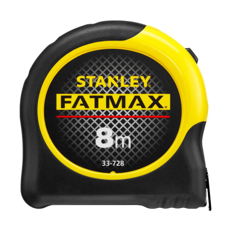 Scule de mana - Stanley 0-33-728, ruleta fatmax 8m, Mylar®, BladeArmor, tru-zero, rupere la 3.35m, 8m x 32mm, blister