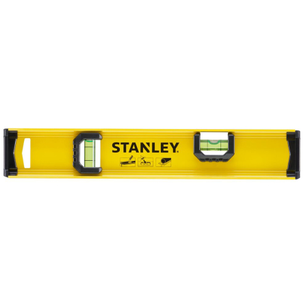 Întreținere casă și fermă - Stanley 0-42-072, Nivela basic I-Beam, 30cm, 2 fiole, precizie de 2mm/m
