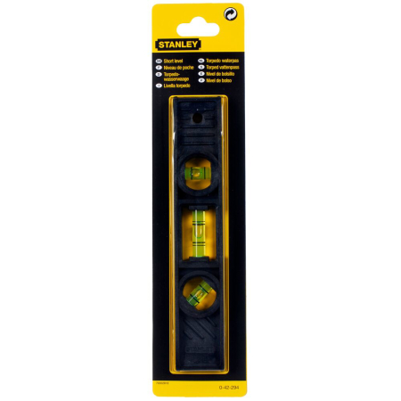 Stanley 0-42-294, nivela torpedo, din plastic, 20 cm, 3 fiole blister [2]