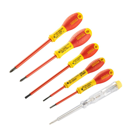 Surubelnite - Stanley 0-65-441, Set 6 surubelnite VDE, tip PH, drepte si tester de tensiune