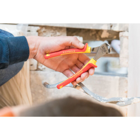 Stanley 0-84-016, Cleste cu taiere frontala FatMax, izolat VDE, 160 mm [3]