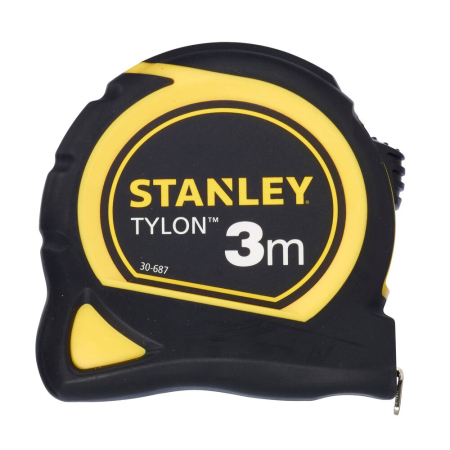 Scule de mana - Stanley 1-30-687, ruleta Tylon 3m, tru-zero, protectie din cauciuc, anti-alunecare, 3m x 13mm