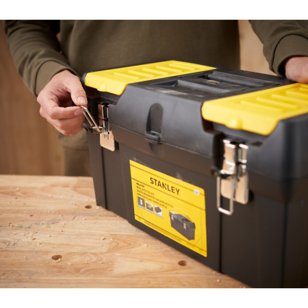 Stanley 1-92-066, cutie de depozitare 19' cu inchizatoare metalica, 2 organizatoare si tava [6]