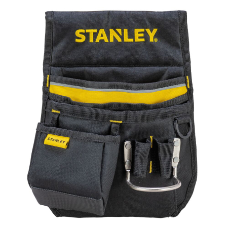 Organizare depozitare, protectie - Stanley 1-96-181, suport textil pentru curea, 4 buzunare pentru scule + bucla din metal pentru ciocan