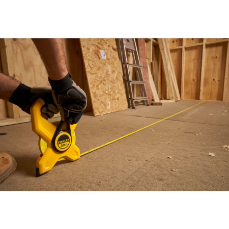 Stanley 2-34-792, ruleta deschisa cu banda din fibra de sticla 30m, masurari de precizie, tru-zero, rezistenta la coroziune, 30m x 13mm, blister [6]