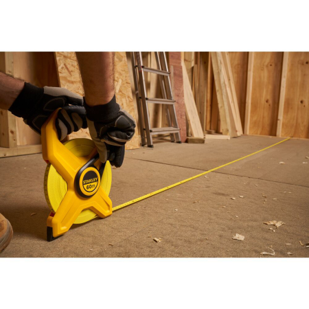 Stanley 2-34-795, ruleta deschisa cu banda din fibra de sticla 60m, masurari de precizie, tru-zero, rezistenta la coroziune, 60m x 13mm, blister [8]