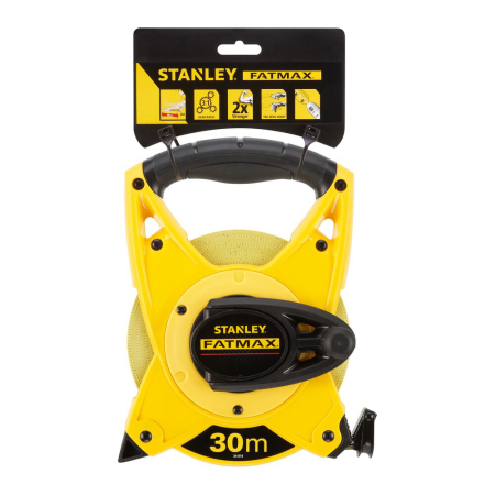 Stanley 2-34-814, ruleta deschisa fatmax cu banda din fibra de sticla 30m, mulinare rapida, tru-zero, 30m x 19mm, blister [4]