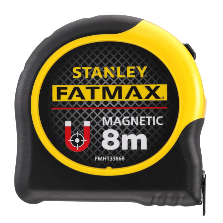 Scule de mana - Stanley FMHT0-33868, ruleta magnetica fatmax 8m, Mylar®, BladeArmor, tru-zero, rupere la 3.2m, magnet detasabil, 8m x 32mm, blister