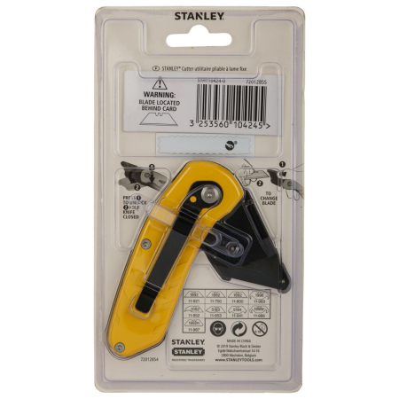 Stanley STHT10424-0, Cutter pliabil cu lama fixa, 140mm + o lama trapezoidala 62mm [13]