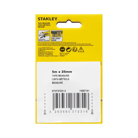 Stanley STHT37231-0, Ruleta 5m CONTROL-LOCK™, BladeArmor®, protectie din cauciuc, frana de deget, magnet detasabil, rupere la 3.5m, tru-zero, 5m x 25mm [5]