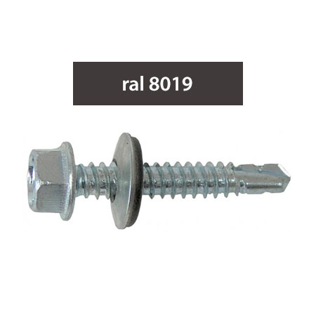 Suruburi montare - SURUBURI PERFORATOARE RAL8019-MAHONIU 4.8X35MM, 250/SET