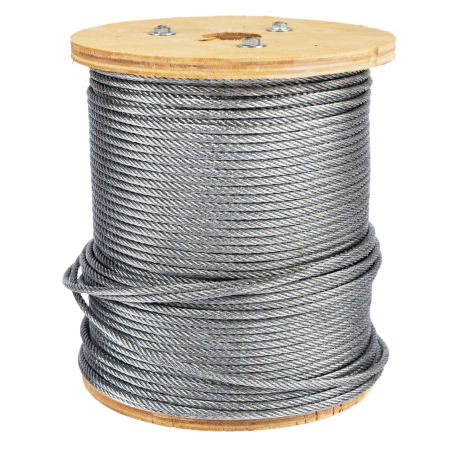 Accesorii Constructii - Tambur cablu otel zincat Micul Fermier, diametru 3mm, lungime 100m