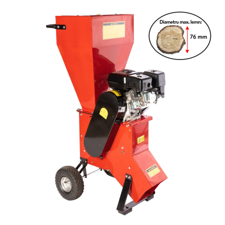 Tocator pentru crengi Micul Fermier, Ø76mm, motor benzina 6.5CP pentru rumegus [1]