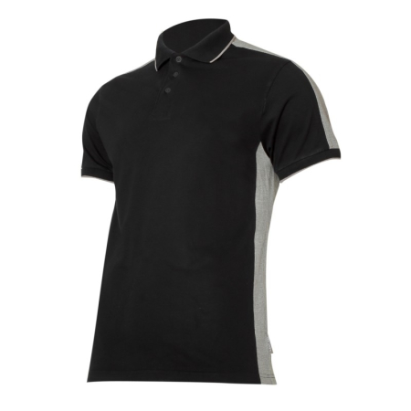 Tricouri - TRICOU BUMBAC POLO MULTICOLOR / NEGRU-GRI - XL