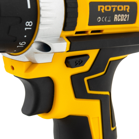 Trusa autofiletanta pe acumulator 21V ROTOR RCD21 + biti, 1350 RPM, Brushless [6]