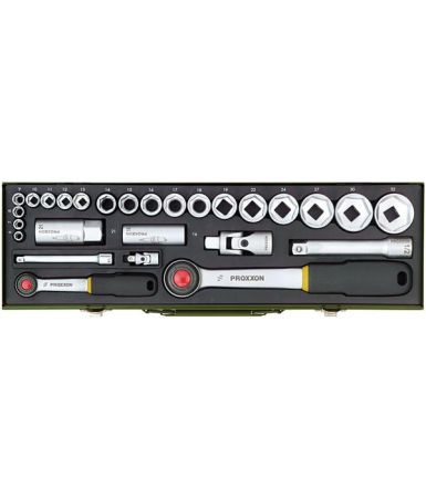 Întreținere casă și fermă - Trusa chei tubulare 1/4' si 1/2', Proxxon 23020, 27 buc