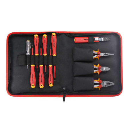 Întreținere casă și fermă - Trusa de surubelnite izolate VDE, Felo E-SLIM, 11 piese