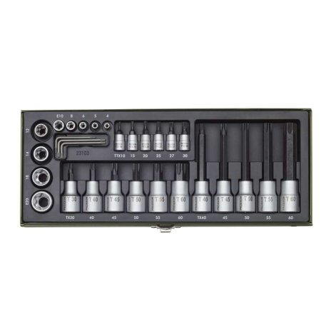 Truse si seturi de unelte - Trusa speciala pentru suruburile TORX, Proxxon 23103, 29 piese