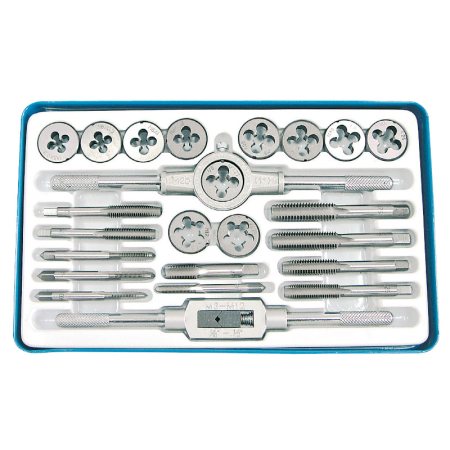 Filetare metal - TRUSA TAROZI SI FILIERE CU ACCESORII M5-M12 - 24P.