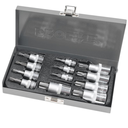 Scule de mana - TRUSA VARFURI TORX T8-T60 CU ADAPTOARE - 12P.