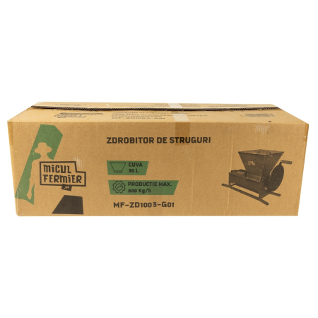 Zdrobitor struguri manual Micul Fermier, cuva 30L, capacitate maxima de productie 600 Kg/h, cu desciorchinator [4]