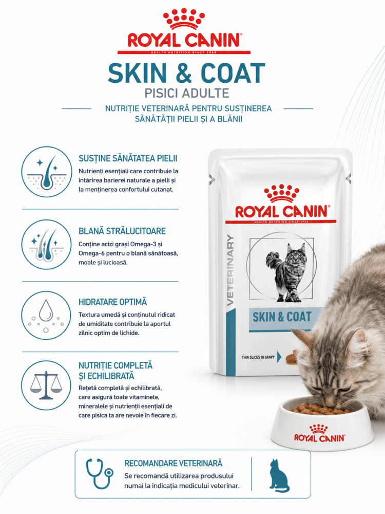 Royal Canin Skin & Coat plic 85g pentru sănătatea pielii și blănii [2]