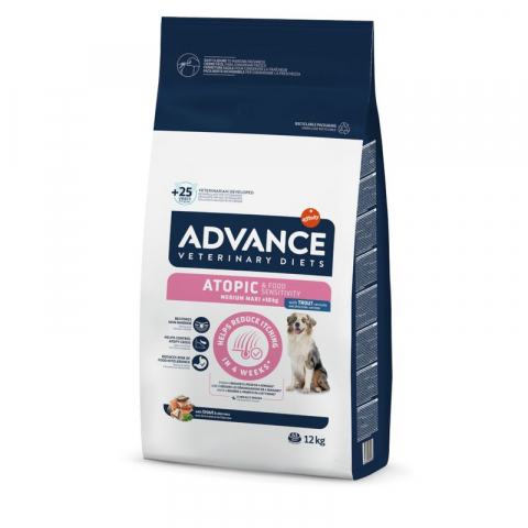 Diete Veterinare Caini - Advance Atopic cu Pastrav 12kg