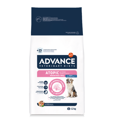 Diete Veterinare Caini - Advance Atopic cu Pastrav 12kg