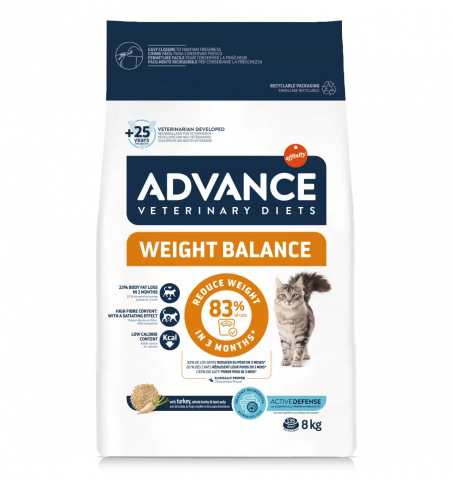Diete Veterinare Pisici - Advance Weight Balance pisici 8kg