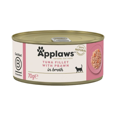 Hrană Umedă Pisici - Applaws Ton cu Creveti conserva 70g