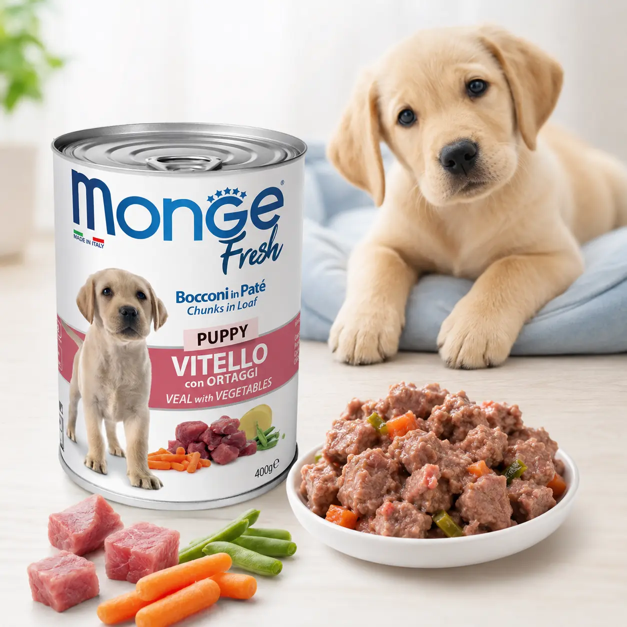 Monge Junior cu Vită și Legume 400g pentru câini juniori [1]