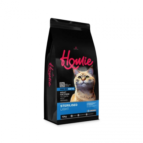 Hrană Economică Pisici - Hrană Uscată Homie Special Sterilised & Light Low Grain pentru Pisici Adulte – 12kg