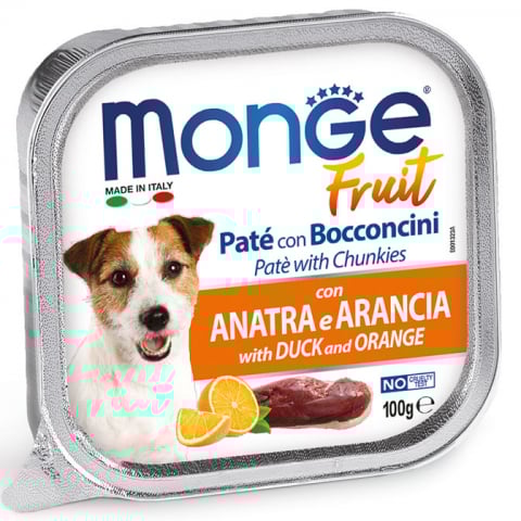 Hrana Umeda Caini - MONGE PATE CU RAȚĂ și PORTOCALĂ 100g