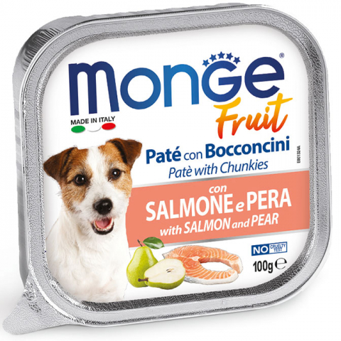 Hrana Umeda Caini - MONGE PATE CU SOMON și PARĂ 100g