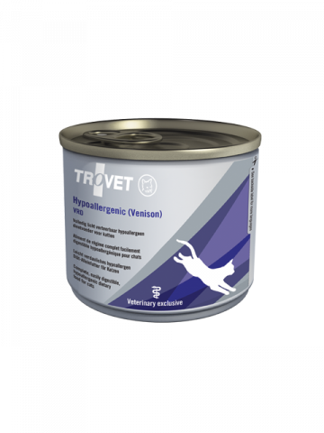 Diete Veterinare Pisici - Trovet Hypoallergenic Căprioară – conservă 200g pentru pisici cu alergii
