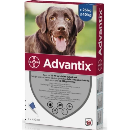 Antiparazitare - Advantix pipeta 25-40 kg pipeta antiparazitara caini