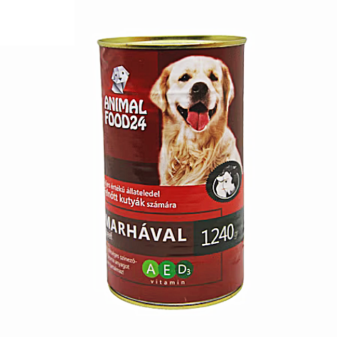 Hrană umedă - Animal FoodDog conserva 1240 g, vita