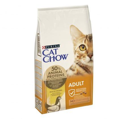 Hrană uscată - Cat Chow Adult cu Pui si Curcan, 15 Kg