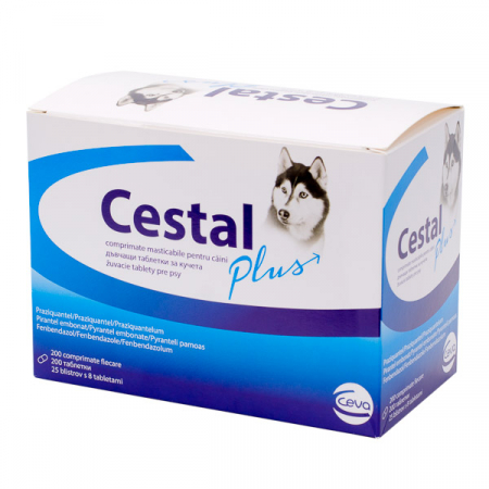 Antiparazitare - Cestal Dog Plus Chew Flavour, 200 tablete