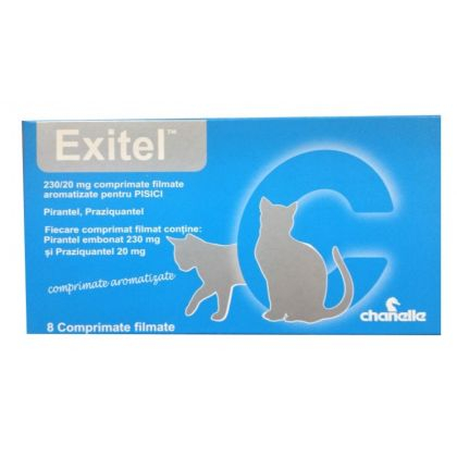 Antiparazitare - Exitel Cat 230/20 mg, 8 comprimate