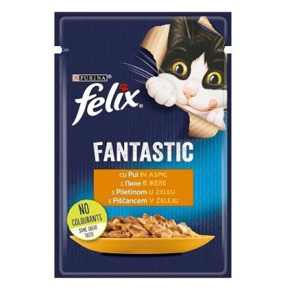 Hrană umedă - Felix Fantastic cu Pui, 85 g